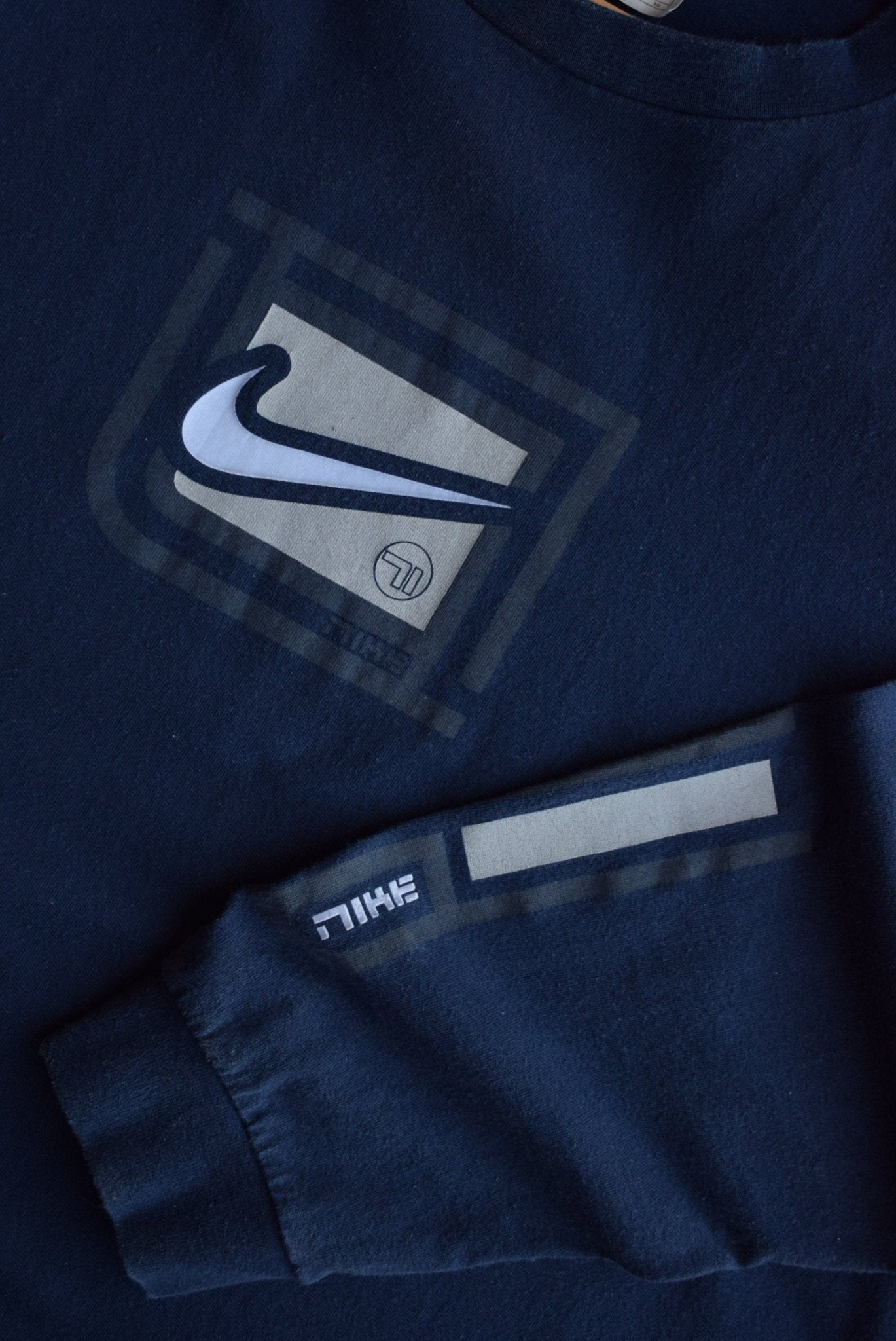 Vintage 90s Nike Big Swoosh Long Sleeve Tee (XL) - Retrospective Store