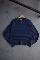 Vintage 90s Nike Centre Swoosh Embroidered Long Sleeve Tee (M) - Retrospective Store