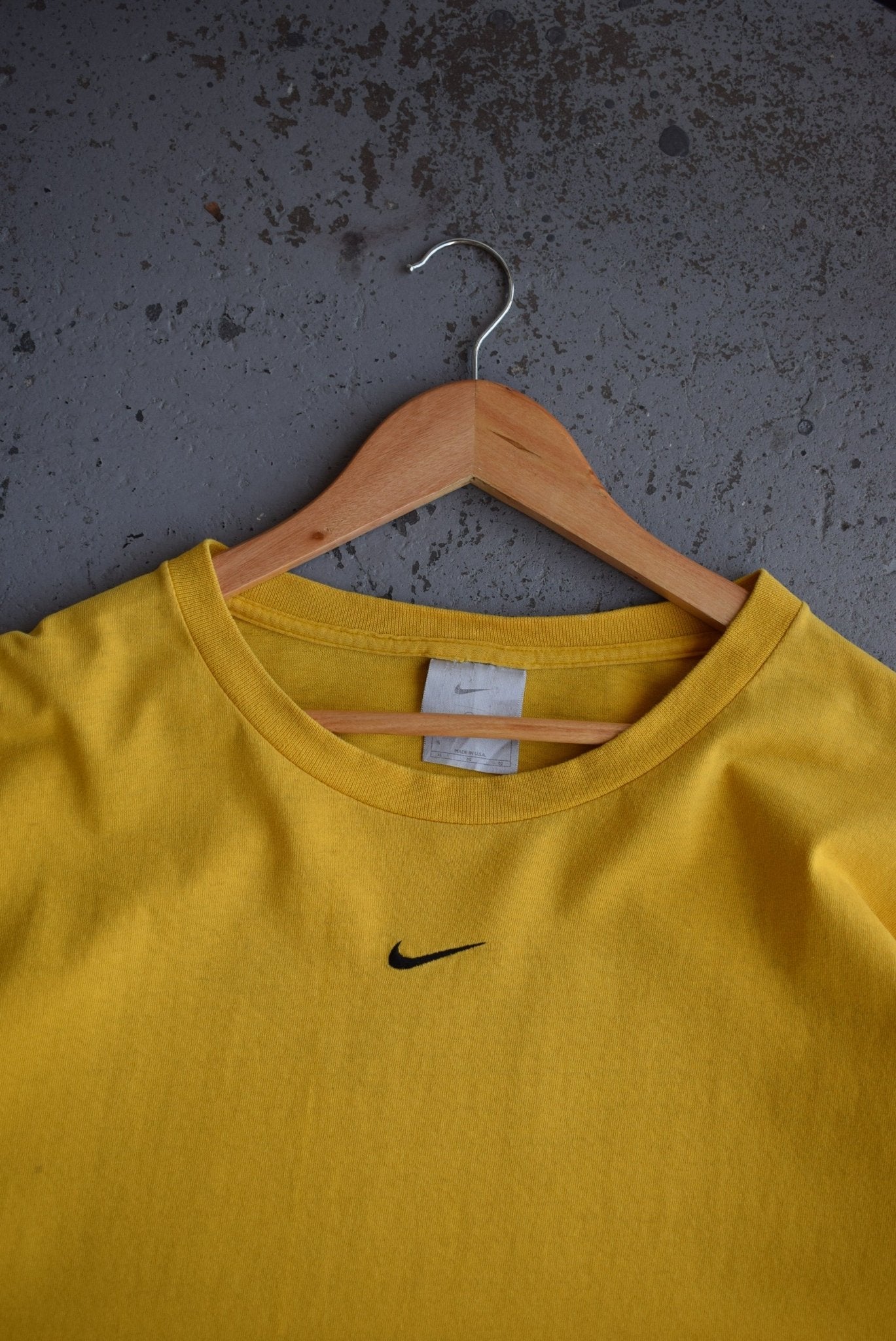 Vintage 90s Nike Centre Swoosh Embroidered Long Sleeve Tee (XL/XXL) - Retrospective Store