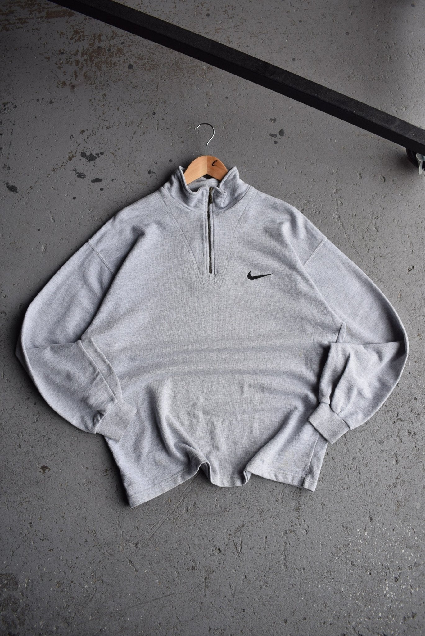 Vintage 90s Nike Classic Logo Embroidered Quarter Zip (L) - Retrospective Store