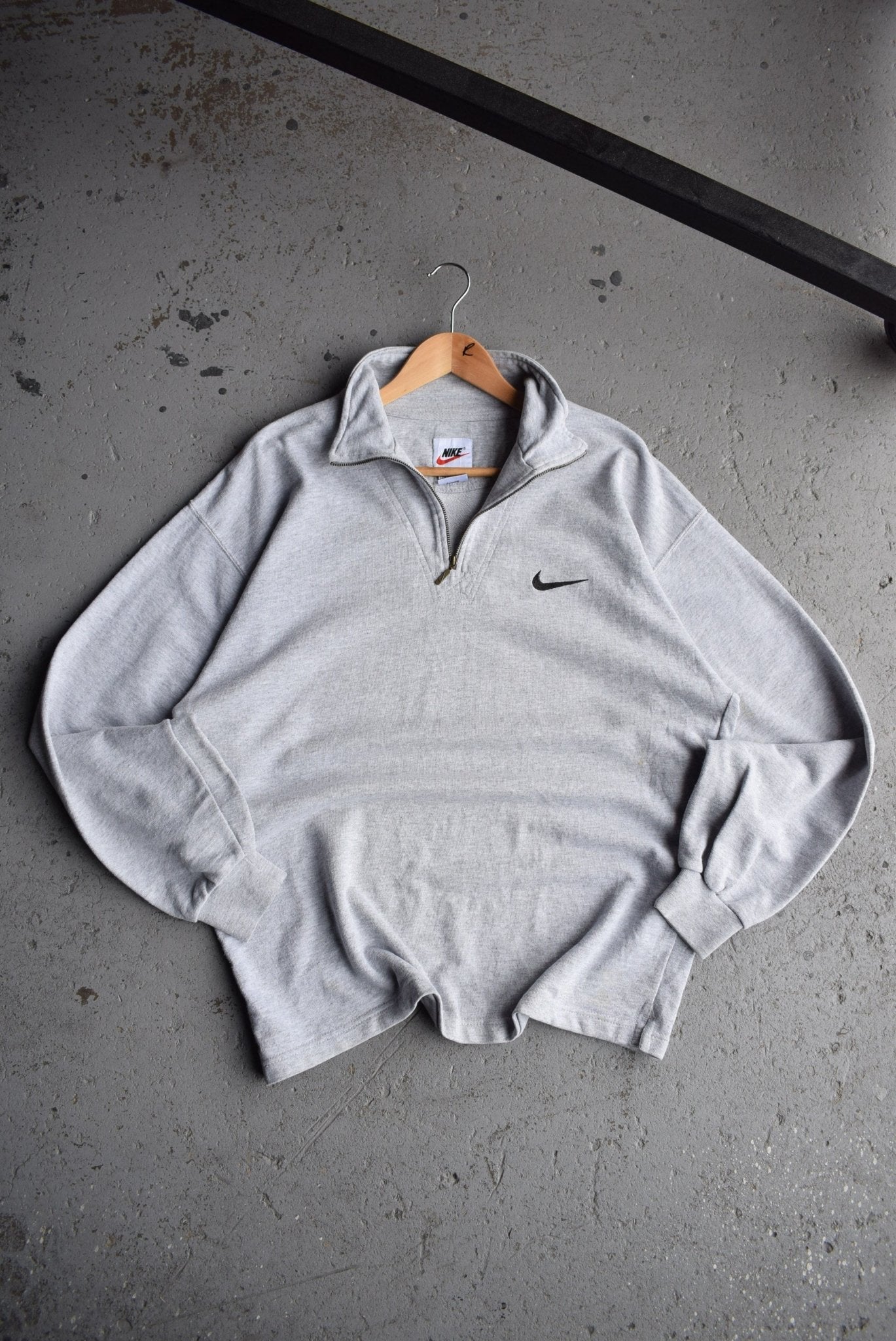 Vintage 90s Nike Classic Logo Embroidered Quarter Zip (L) - Retrospective Store