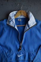 Vintage 90s Nike Classic Logo Embroidered Quarter Zip Spray Jacket (L) - Retrospective Store