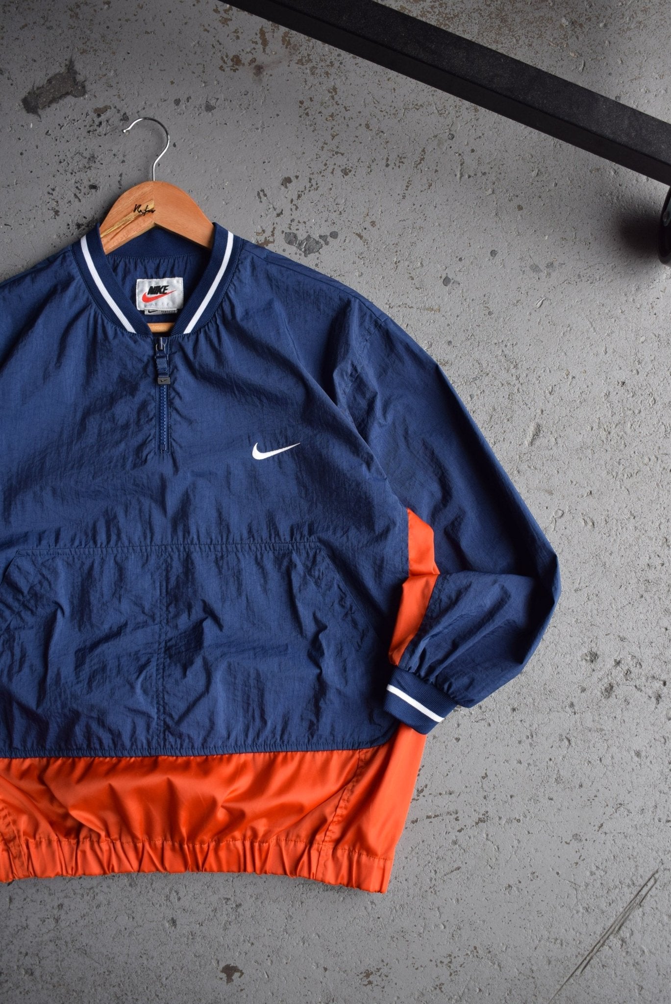 Vintage 90s Nike Classic Logo Embroidered Quarter Zip Spray Jacket (S) - Retrospective Store