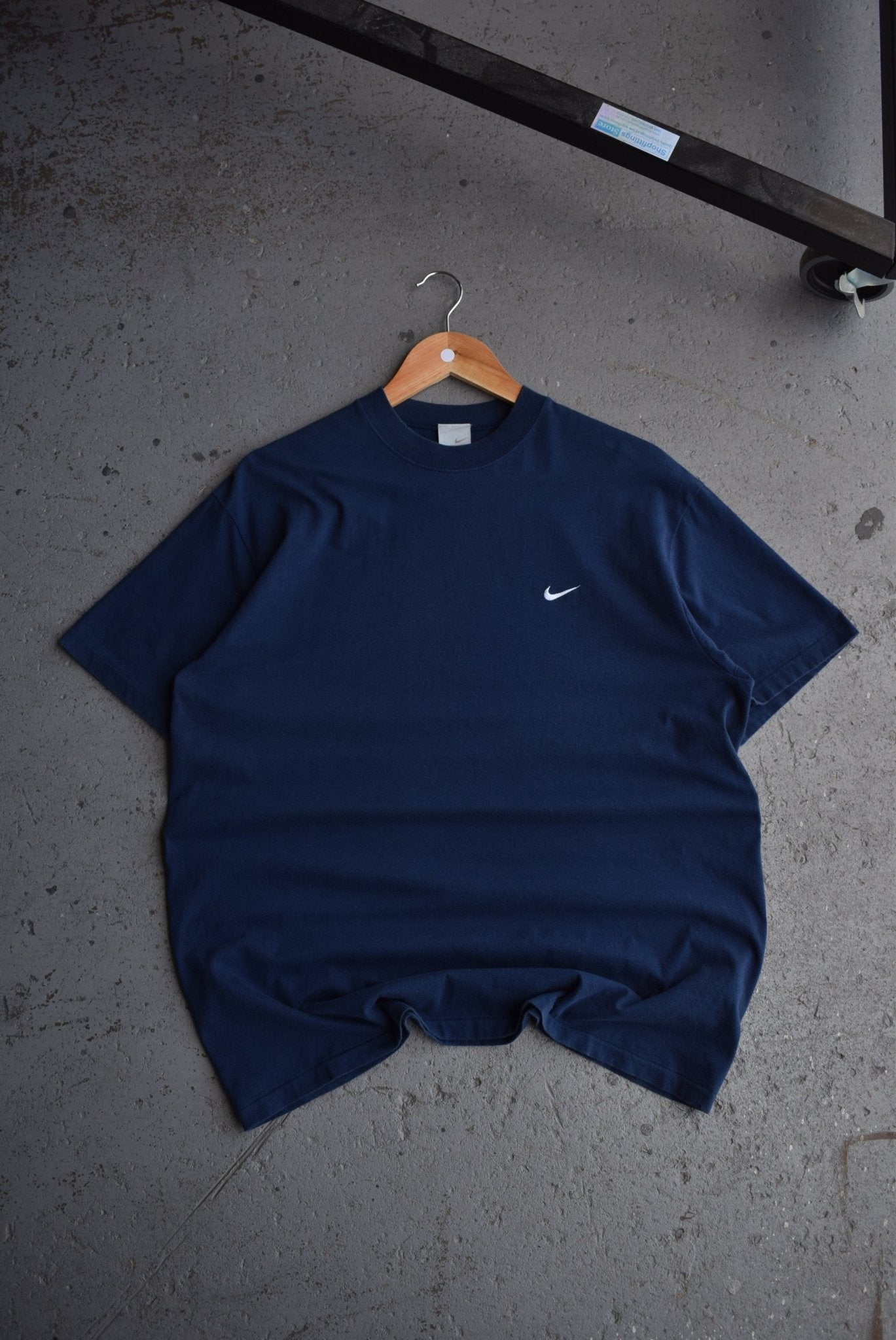 Vintage 90s Nike Classic Logo Embroidered Tee (L) - Retrospective Store