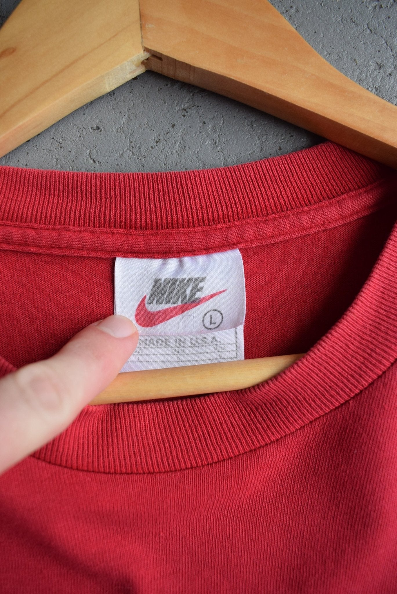 Vintage 90s Nike Classic Logo Embroidered Tee (XL) - Retrospective Store