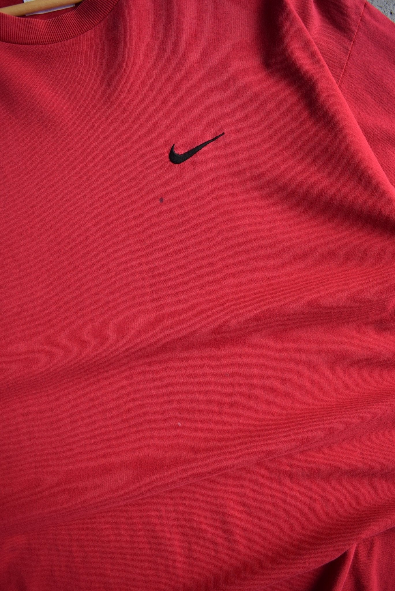 Vintage 90s Nike Classic Logo Embroidered Tee (XL) - Retrospective Store
