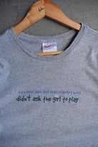 Vintage 90s Nike 'Didn't Ask the Girl to Play' Tee (Women's L) - Retrospective Store