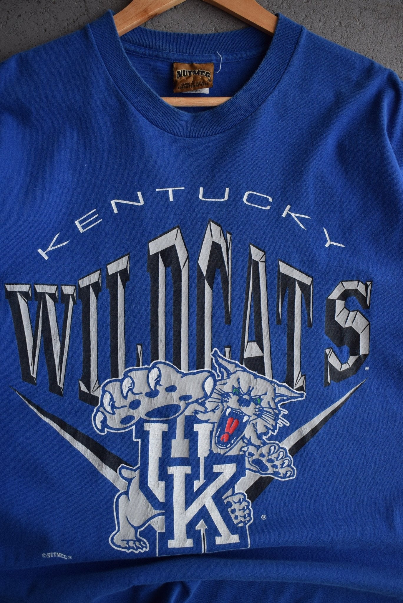 Vintage 90s Nutmeg x University of Kentucky Wildcats Tee (L) - Retrospective Store