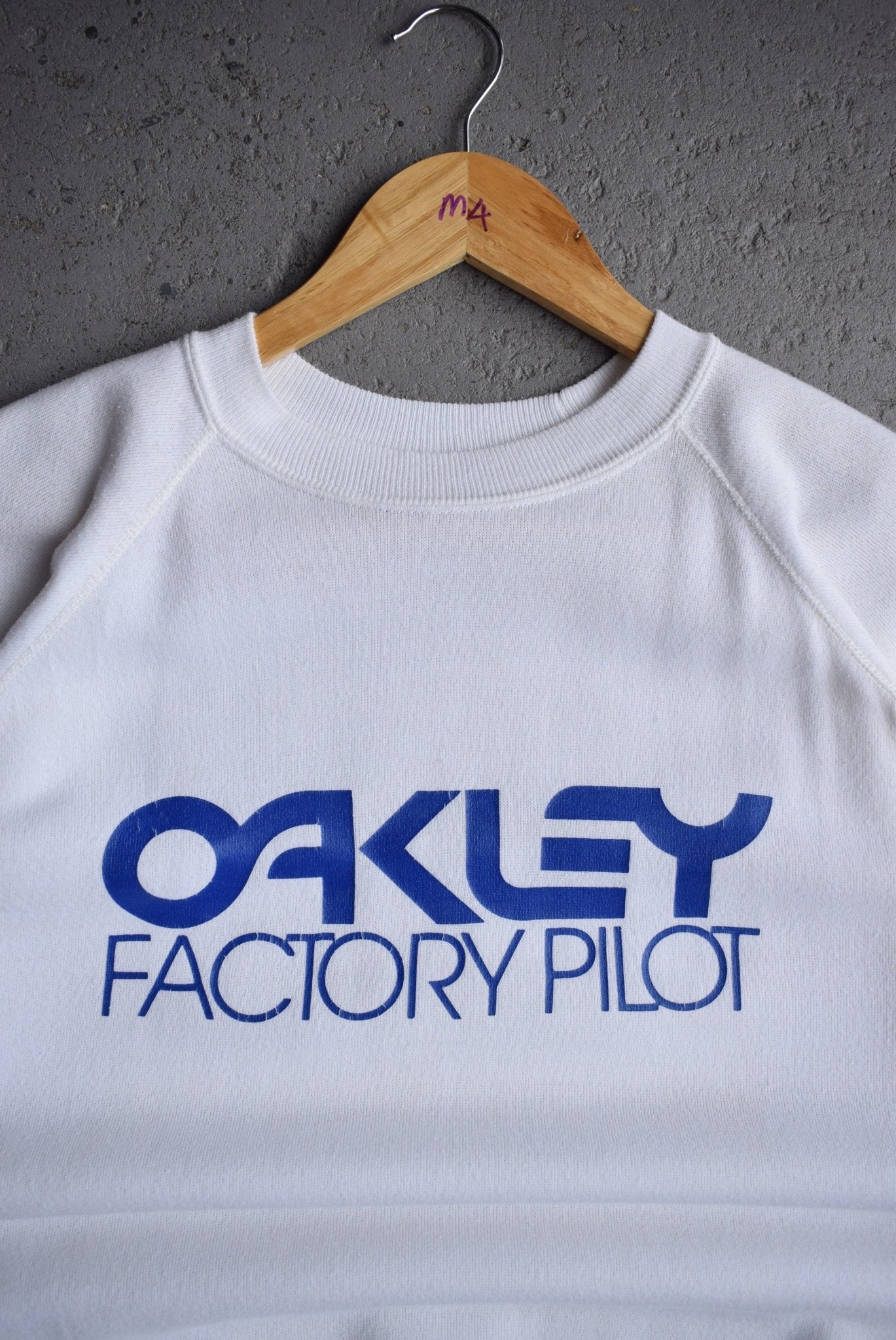 Vintage 90s Oakley Factory Pilot Spellout Crewneck (M) - Retrospective Store