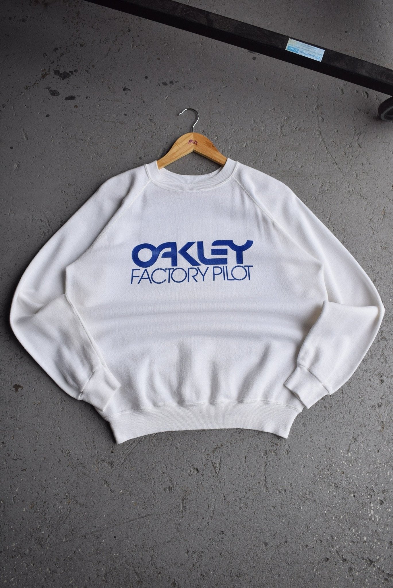 Vintage 90s Oakley Factory Pilot Spellout Crewneck (M) - Retrospective Store