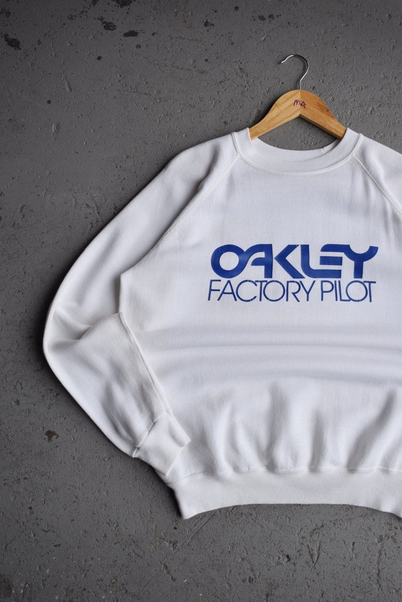 Vintage 90s Oakley Factory Pilot Spellout Crewneck (M) - Retrospective Store