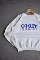 Vintage 90s Oakley Factory Pilot Spellout Crewneck (M) - Retrospective Store