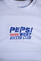 Vintage 90s Pepsi West Soccer Club Embroidered Tee (M) - Retrospective Store