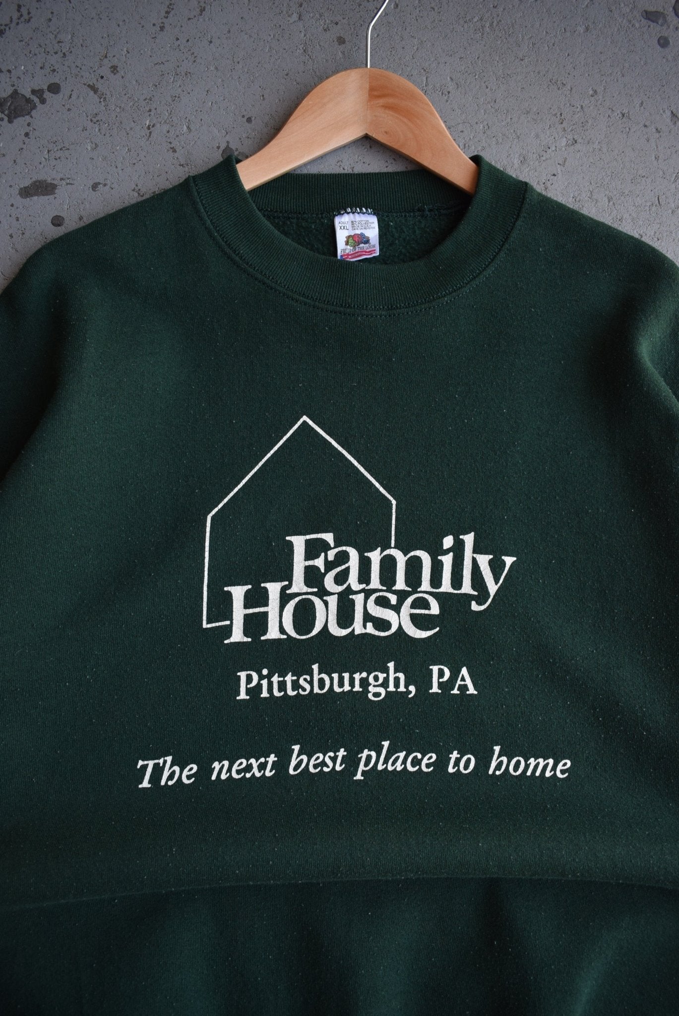 Vintage 90s Pittsburgh Family House Graphic Crewneck (XXL) - Retrospective Store