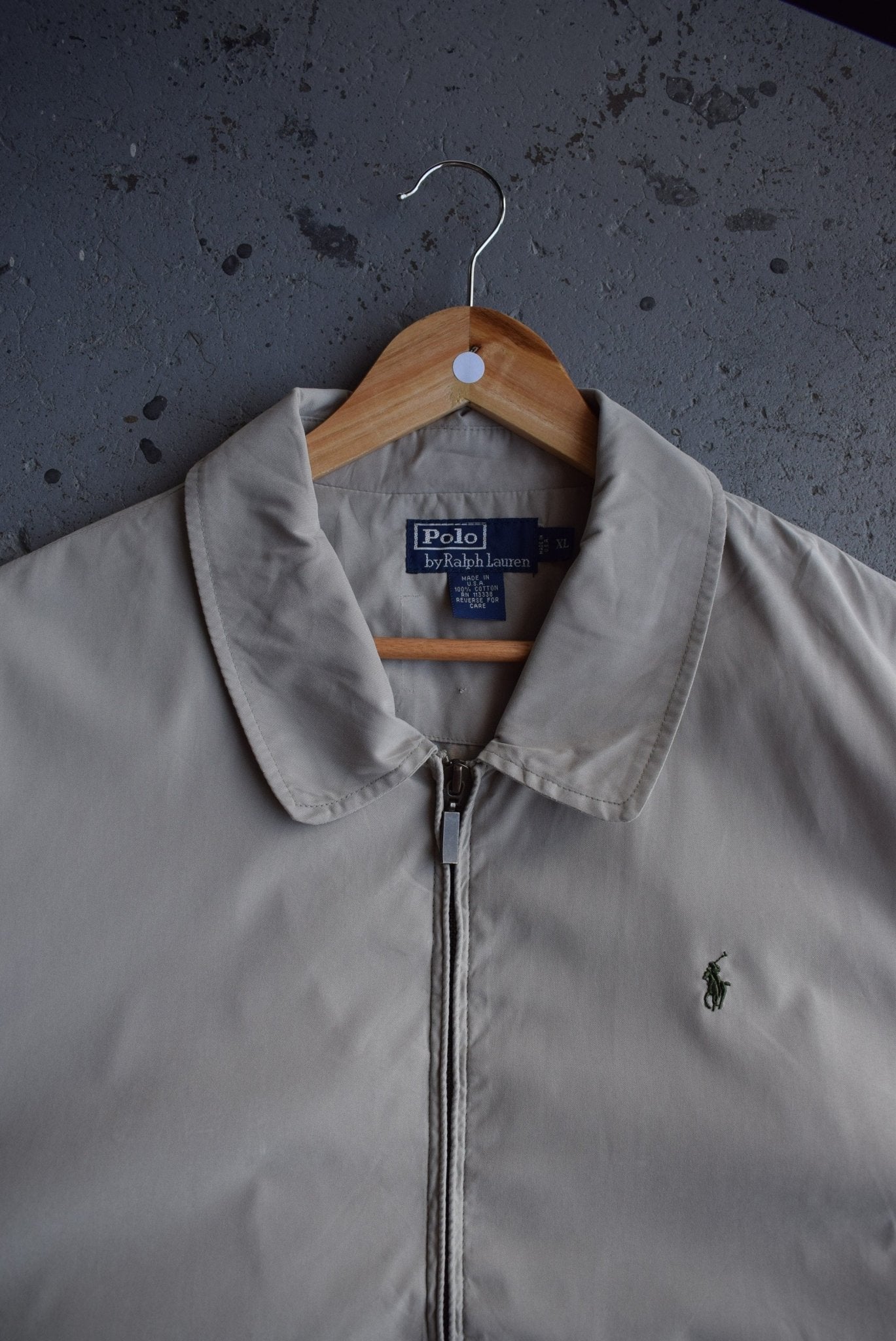 Vintage 90s Polo Ralph Lauren Classic Logo Embroidered Harrington Jacket (XXL) - Retrospective Store