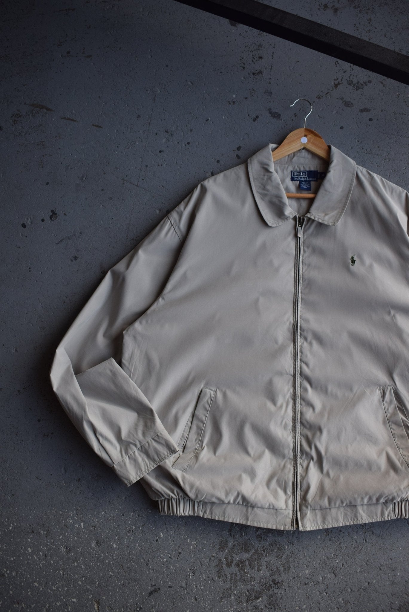 Vintage 90s Polo Ralph Lauren Classic Logo Embroidered Harrington Jacket (XXL) - Retrospective Store