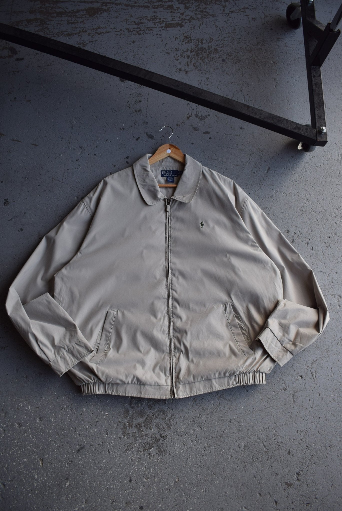 Vintage 90s Polo Ralph Lauren Classic Logo Embroidered Harrington Jacket (XXL) - Retrospective Store
