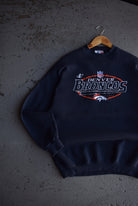 Vintage 90s Pro - Line x NFL Denver Broncos Embroidered Crewneck (L) - Retrospective Store