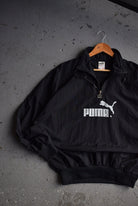 Vintage 90s Puma Spellout Quarter Zip Spray Jacket (M/L) - Retrospective Store
