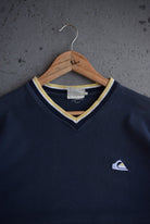 Vintage 90s Quiksilver Classic Logo Embroidered Tee (M/L) - Retrospective Store