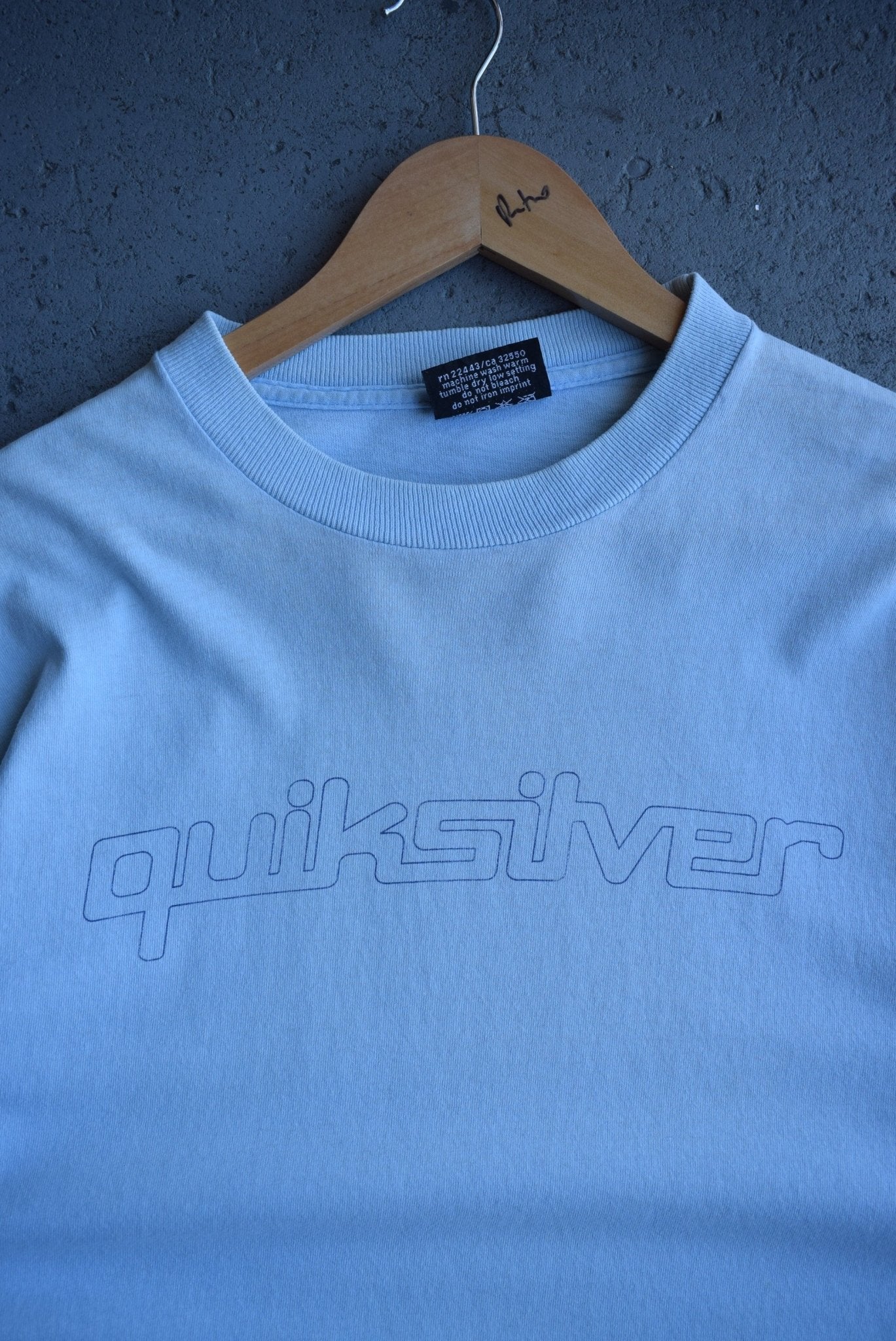 Vintage 90s Quiksilver Spellout Long Sleeve Tee (L) - Retrospective Store