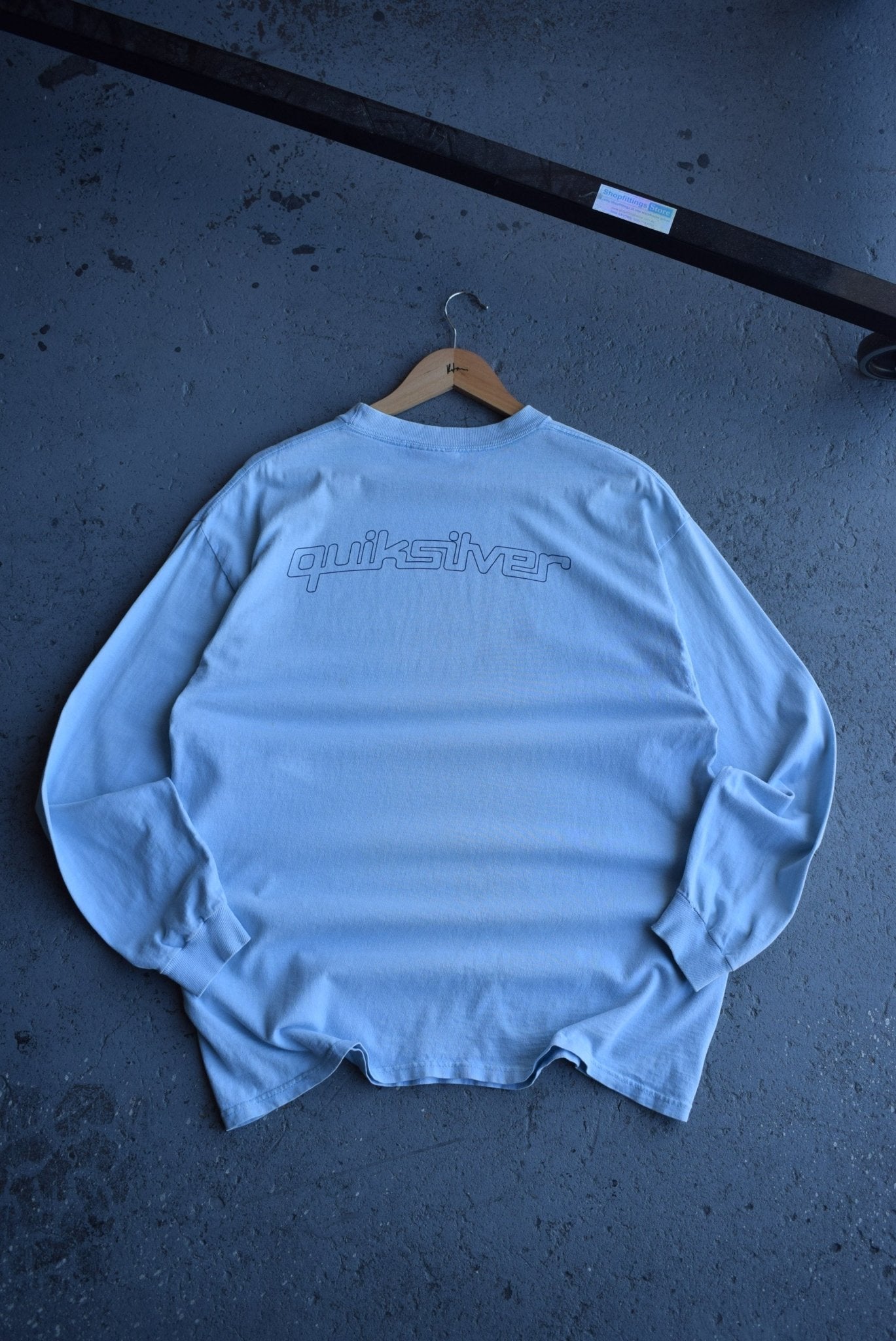 Vintage 90s Quiksilver Spellout Long Sleeve Tee (L) - Retrospective Store