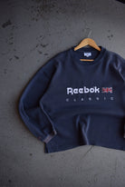 Vintage 90s Reebok Classic Embroidered Spellout Crewneck (XL) - Retrospective Store