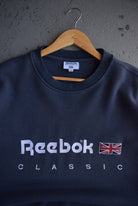 Vintage 90s Reebok Classic Embroidered Spellout Crewneck (XL) - Retrospective Store