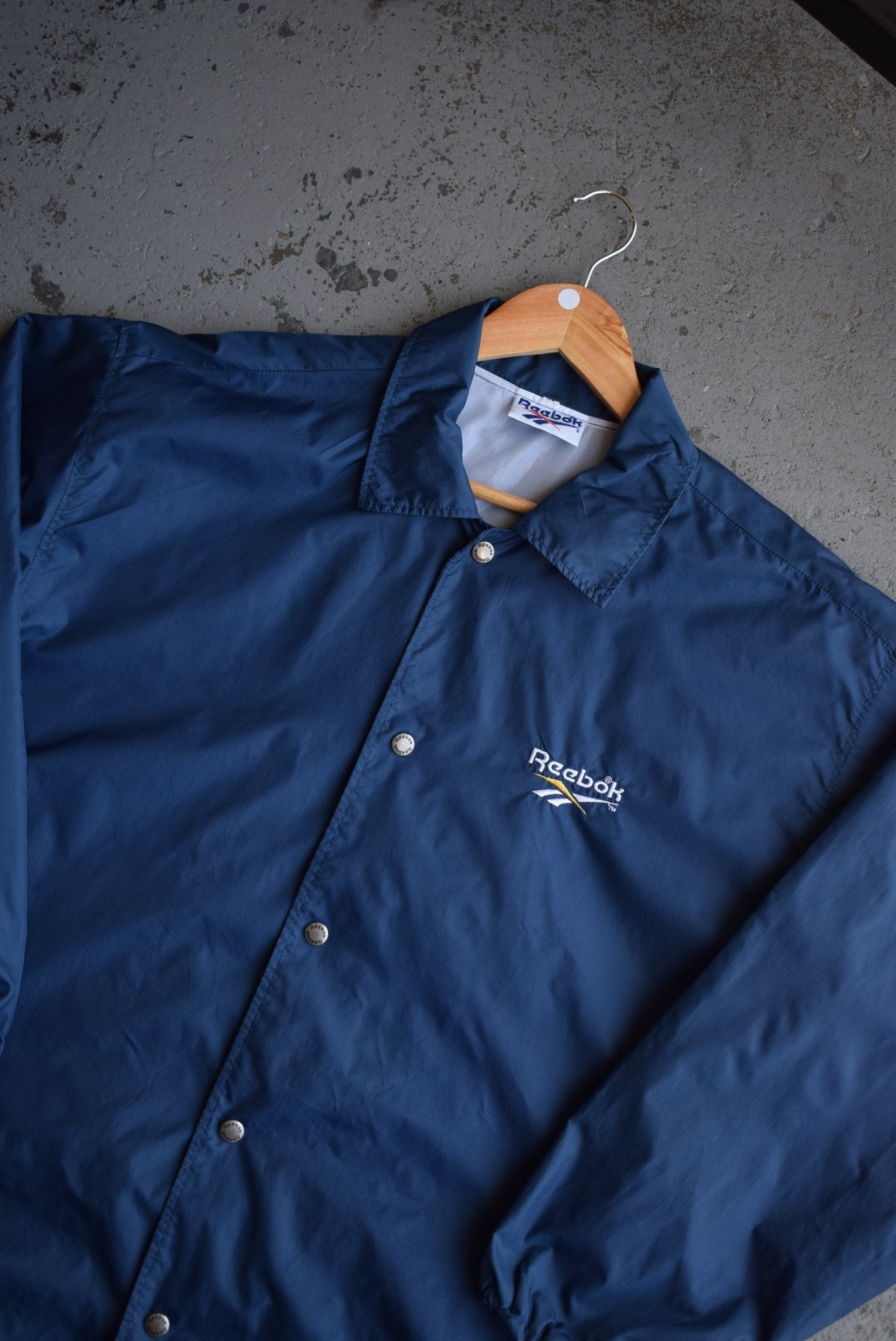 Vintage 90s Reebok Classic Logo Embroidered Coaches Jacket (L/XL) - Retrospective Store