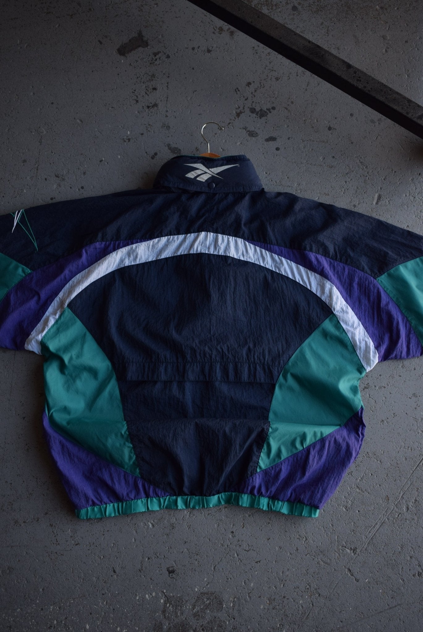Vintage 90s Reebok Classic Logo Embroidered Quarter Zip Windbreaker Jacket (M) - Retrospective Store
