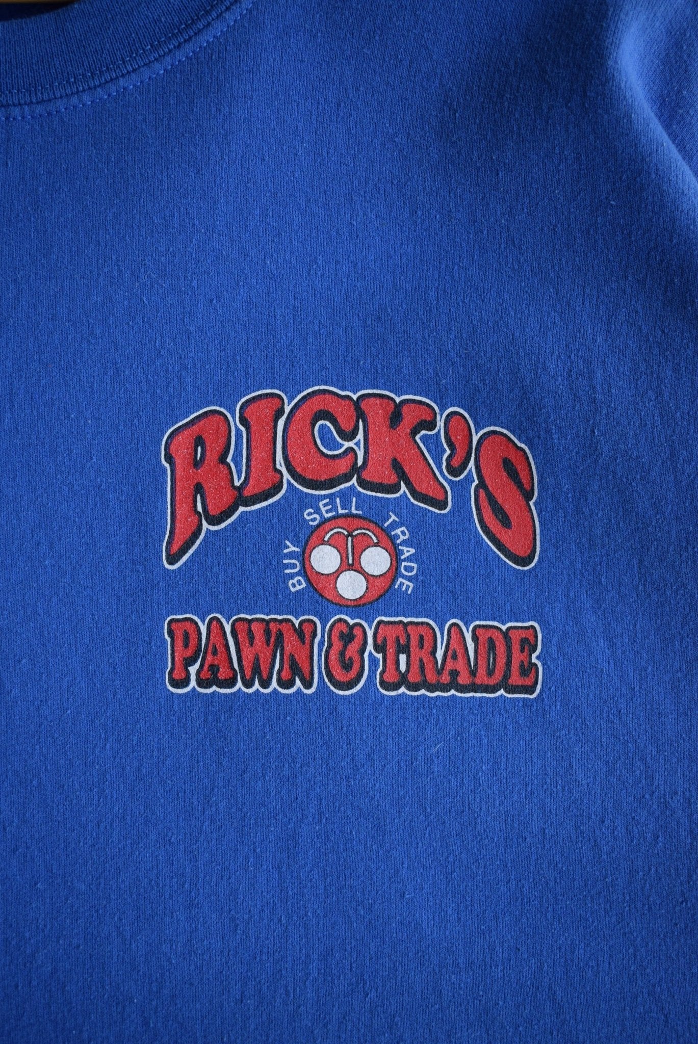Vintage 90s Ricks Pawn & Trade Graphic Crewneck (XXL) - Retrospective Store