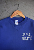 Vintage 90s Russell Athletic Embroidered Spellout Crewneck (M) - Retrospective Store