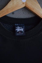 Vintage 90s Stussy Classic Logo Embroidered Crewneck (L/XL) - Retrospective Store