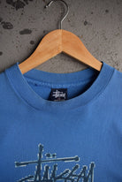 Vintage 90s Stussy Spellout Pixel Tee (M) - Retrospective Store