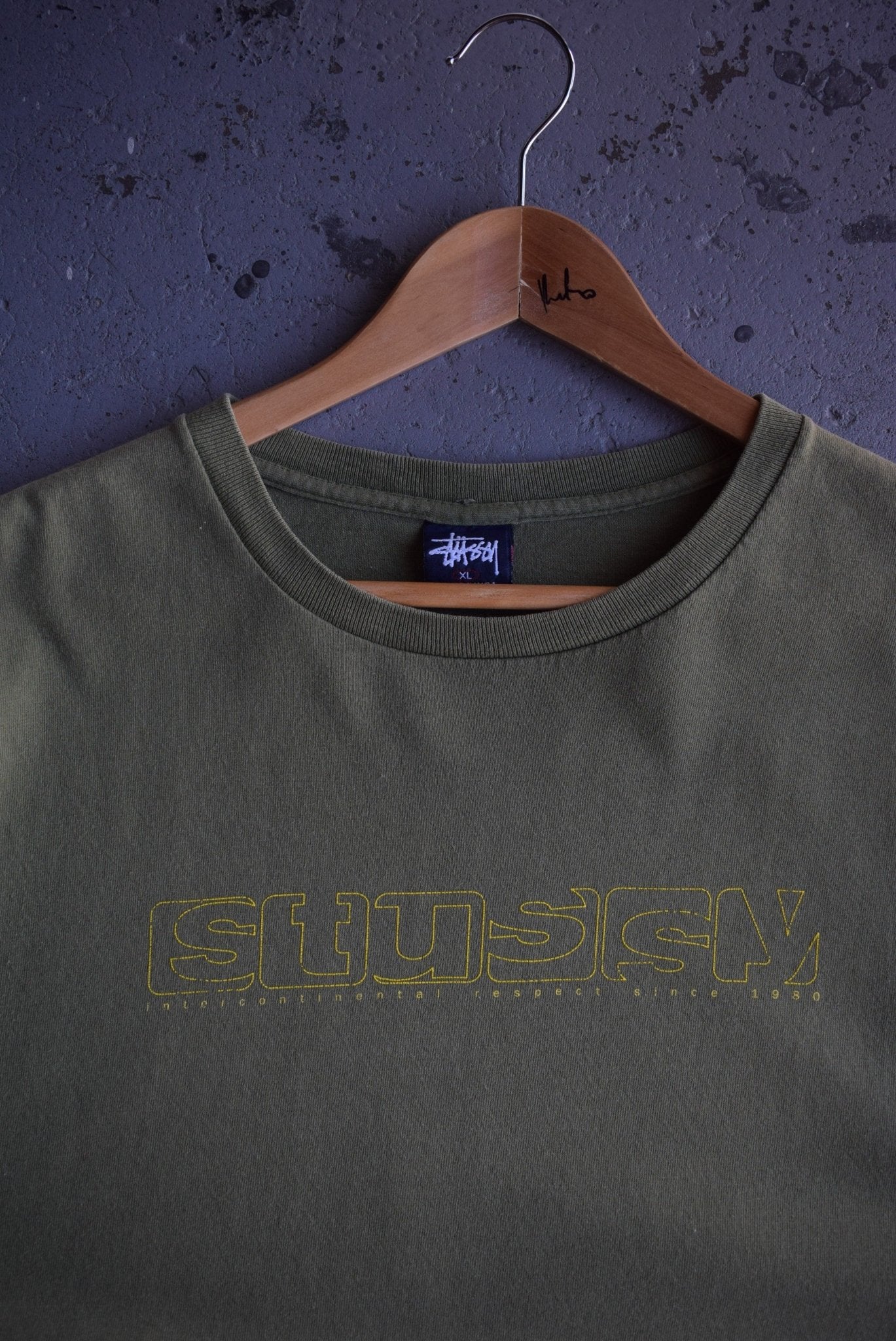 Vintage 90s Stussy Spellout Tee (L/XL) - Retrospective Store