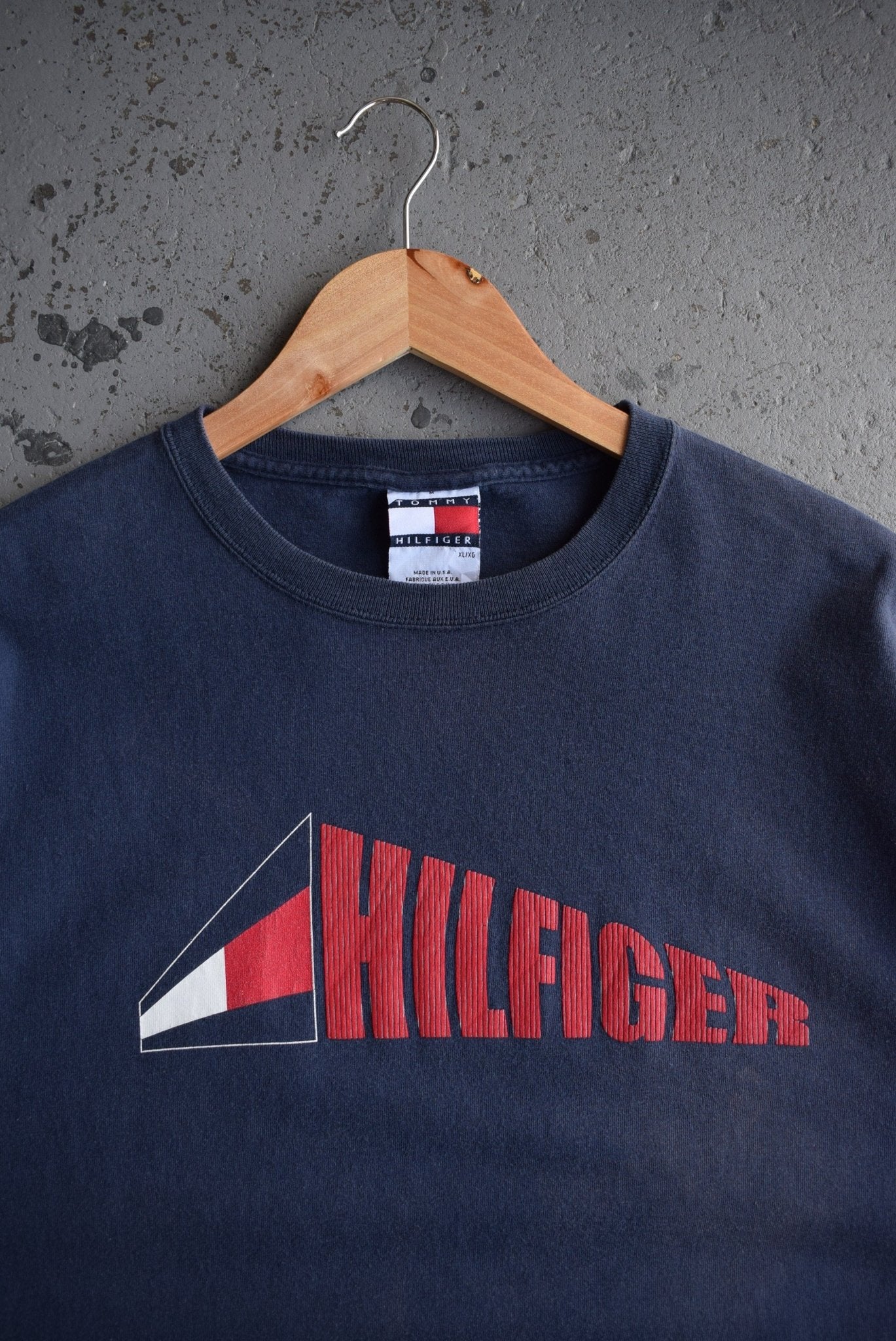 Vintage 90s Tommy Hilfiger Spellout Tee (XL) - Retrospective Store