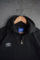 Vintage 90s Umbro Classic Logo Embroidered Quarter Zip (M) - Retrospective Store