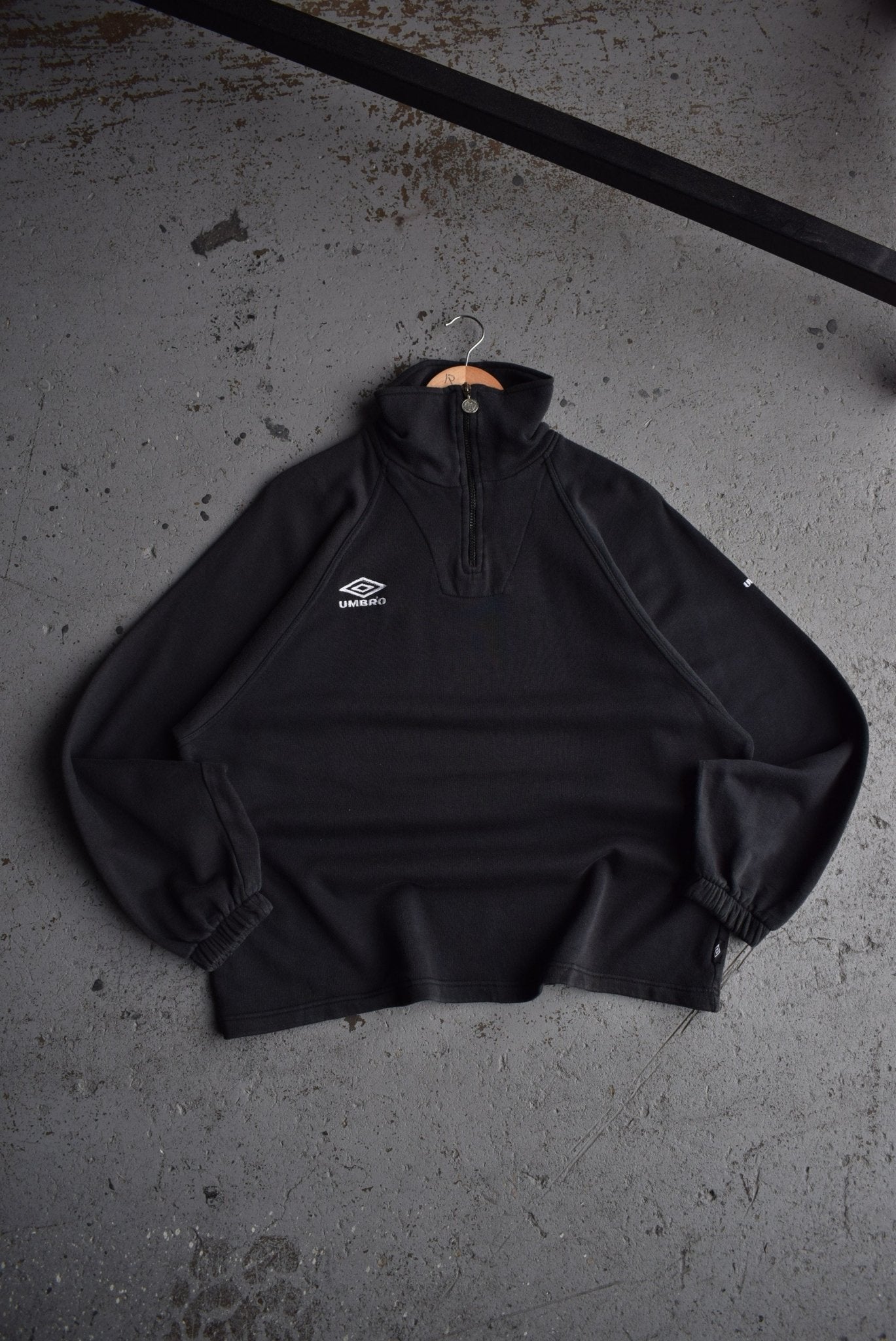 Vintage 90s Umbro Classic Logo Embroidered Quarter Zip (M) - Retrospective Store