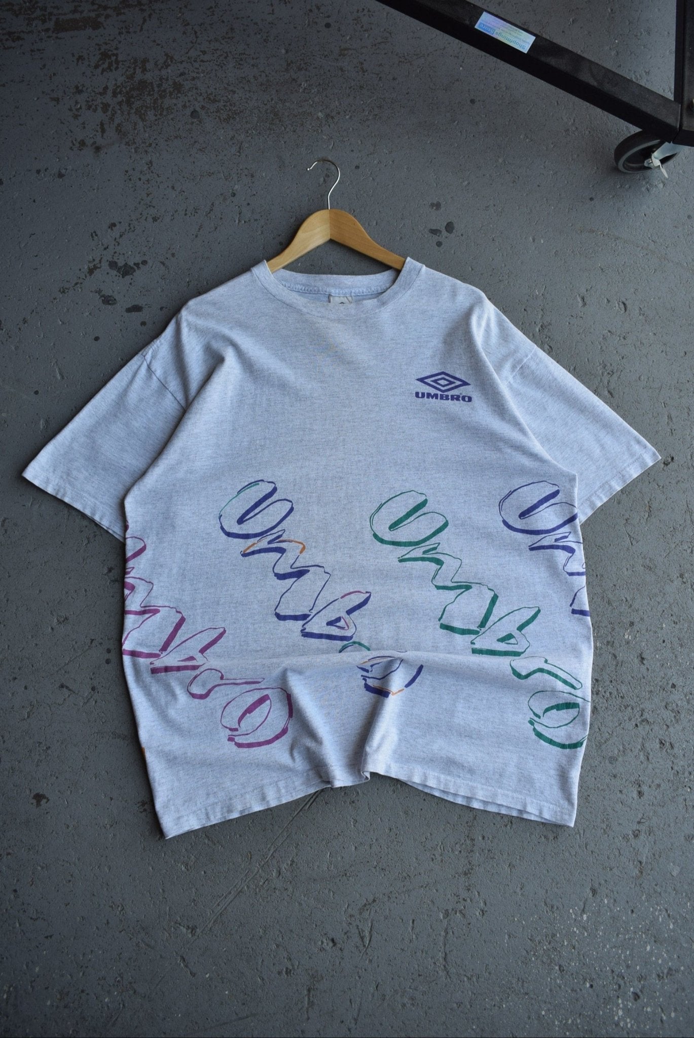 Vintage 90s Umbro Spellout Graphic Tee (XL) - Retrospective Store