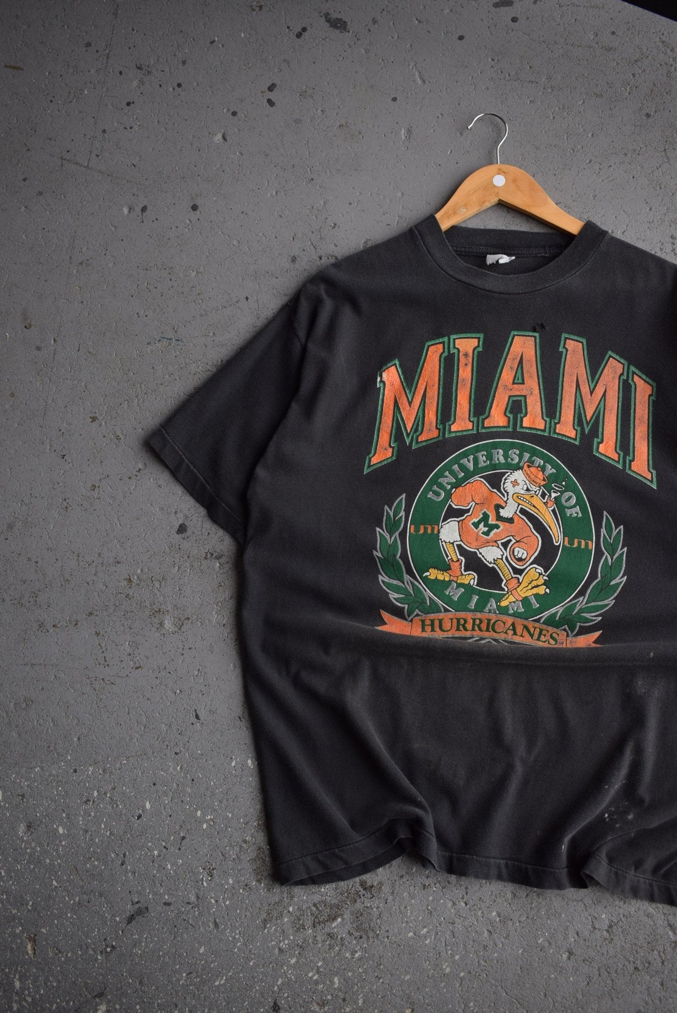 Vintage 90s University of Miami Hurricanes Tee (XL) - Retrospective Store