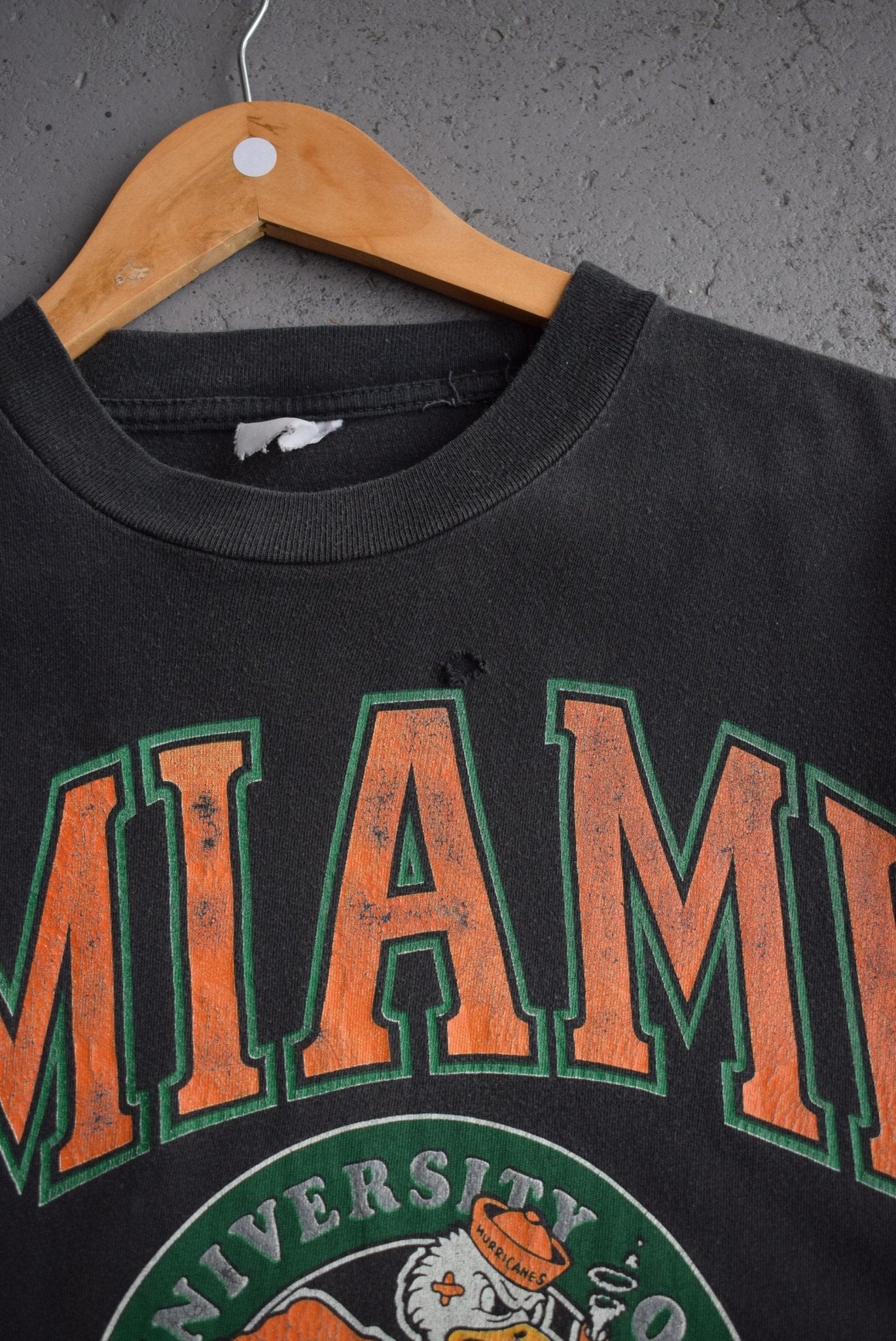 Vintage 90s University of Miami Hurricanes Tee (XL) - Retrospective Store