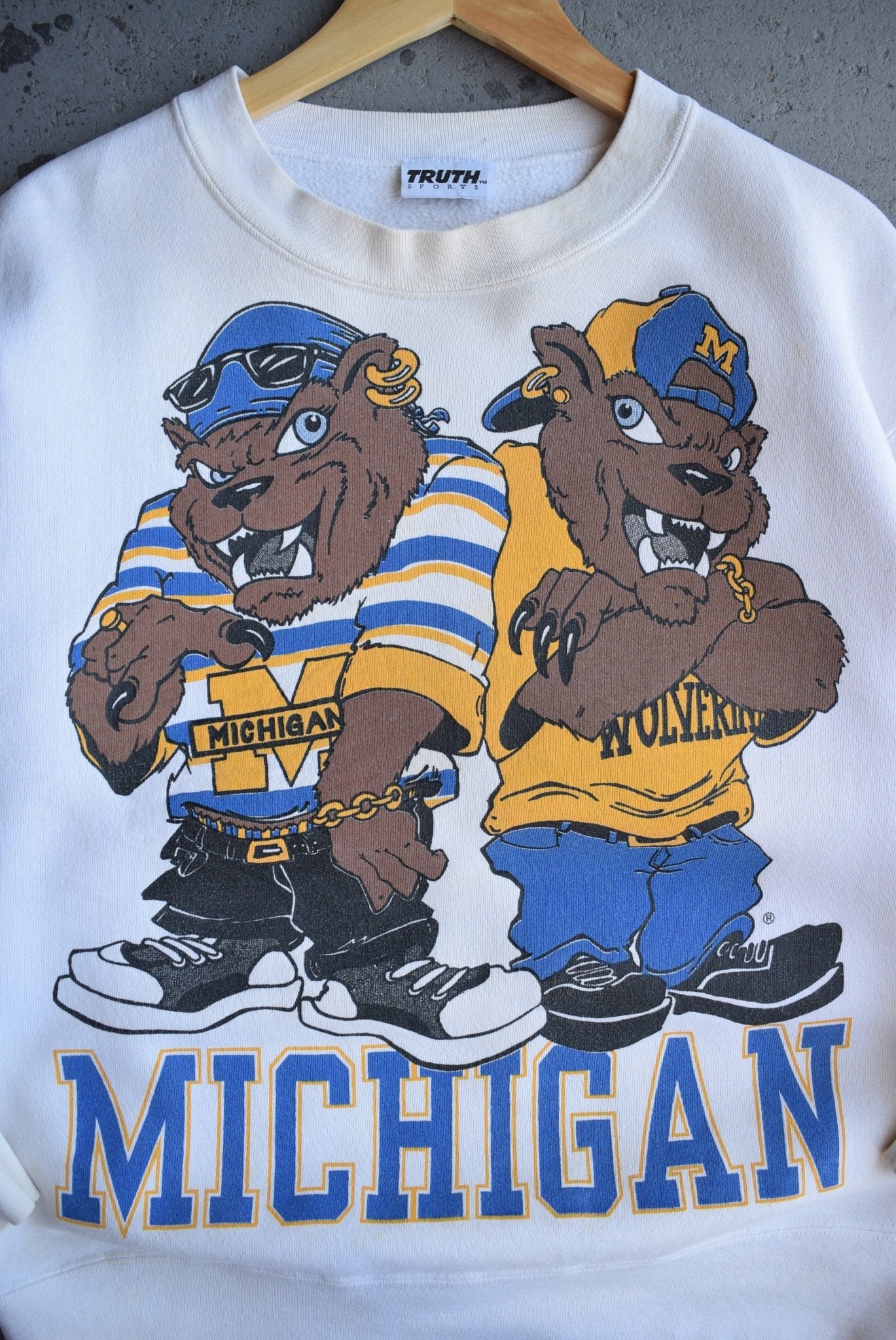 Vintage 90s University of Michigan Wolverines Crewneck (M/L