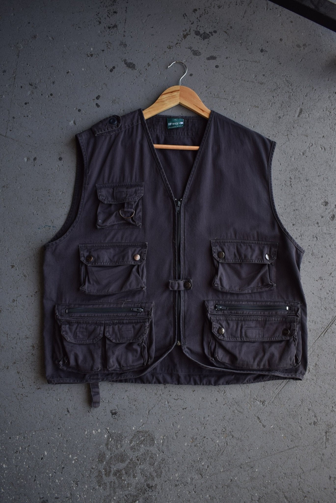 Vintage 90s Utility Workwear Vest (L) - Retrospective Store