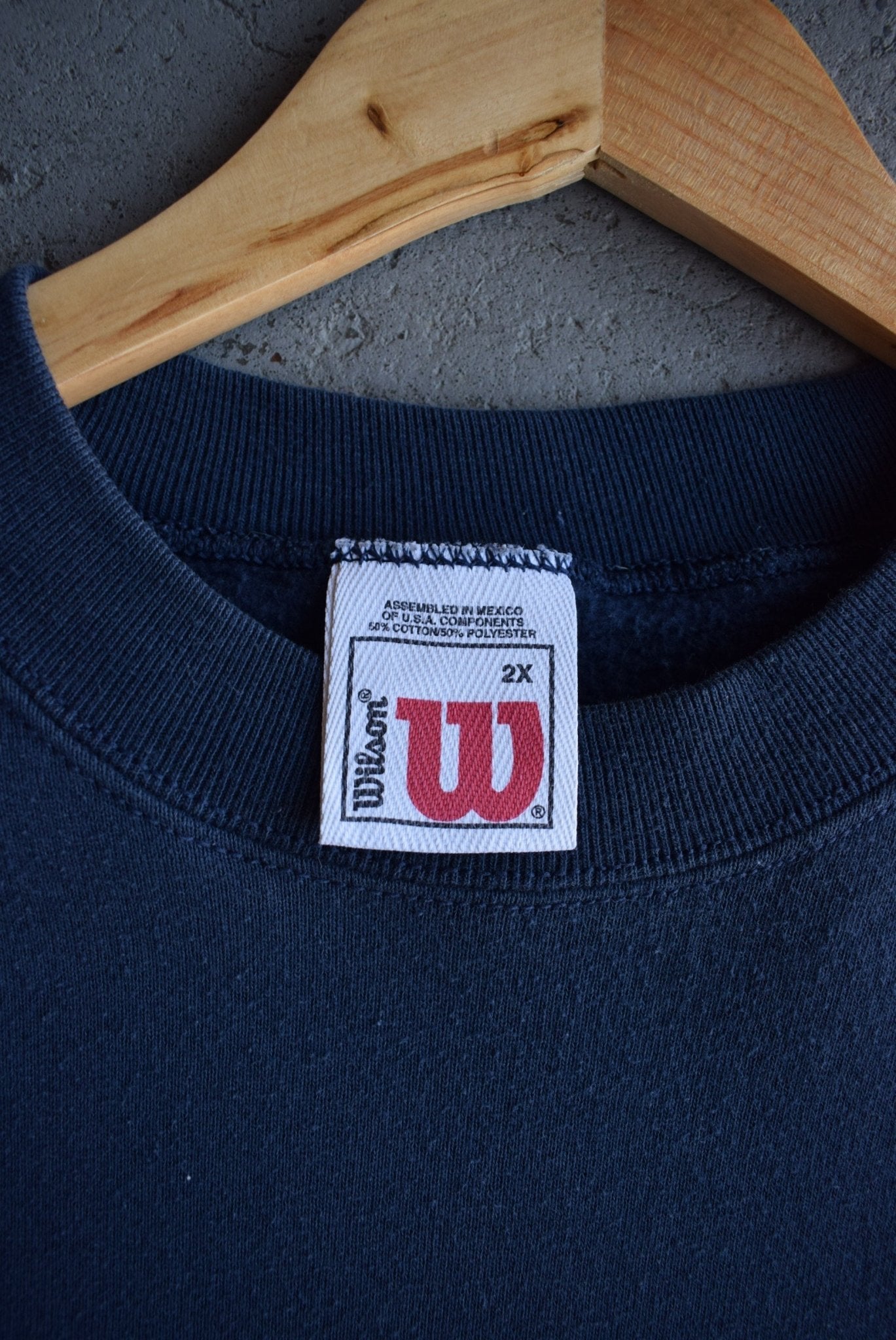 Vintage 90s Wilson Classic Logo Embroidered Crewneck (XL/XXL) - Retrospective Store