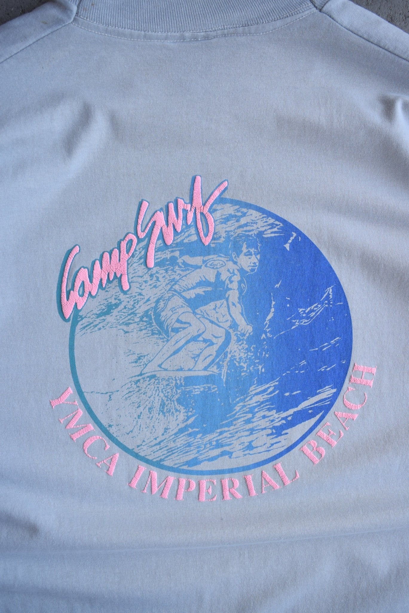 Vintage 90s YMCA Camp Surf Tee (L) - Retrospective Store