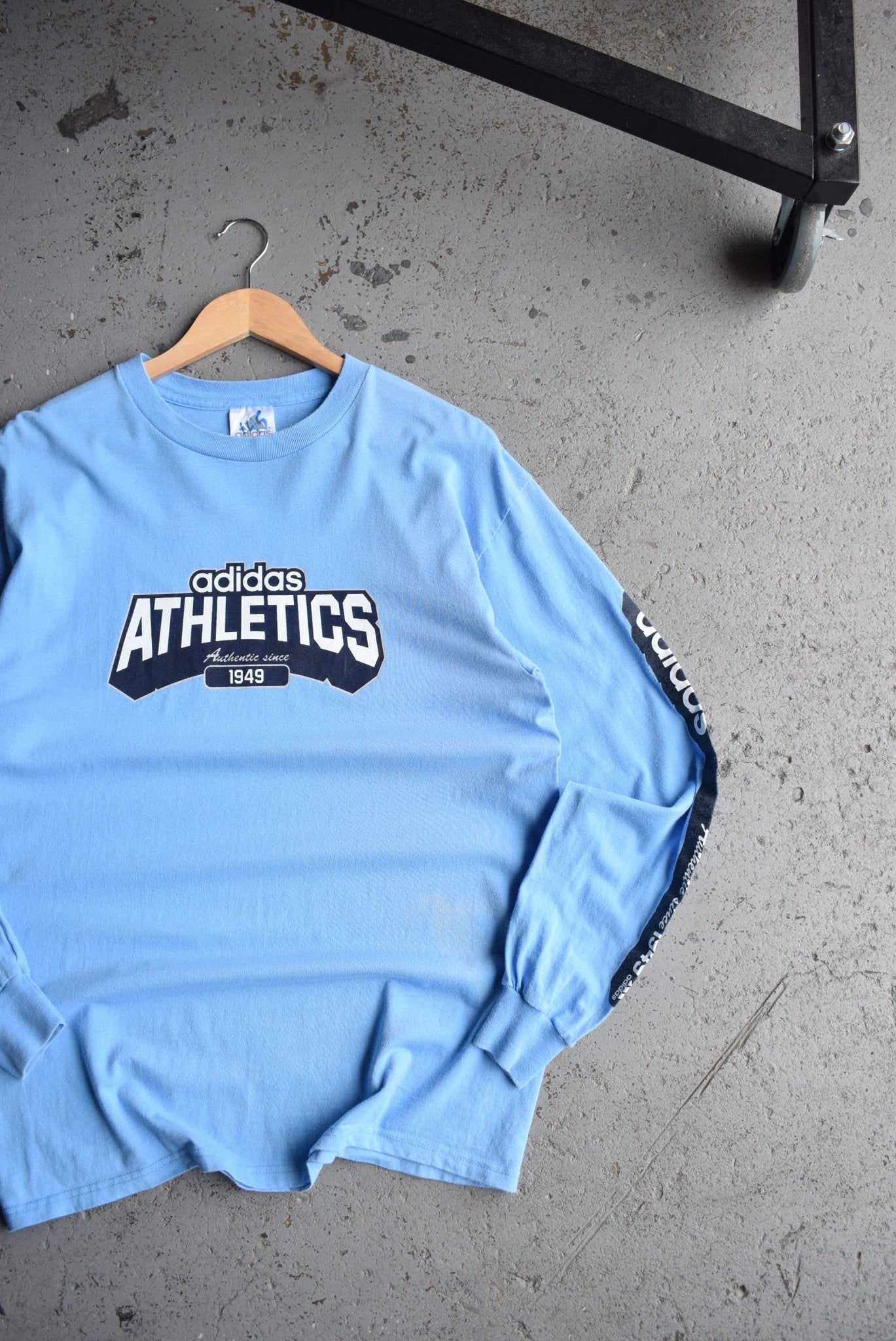 Vintage Adidas Athletics Spellout Long Sleeve Tee (M/L) - Retrospective Store