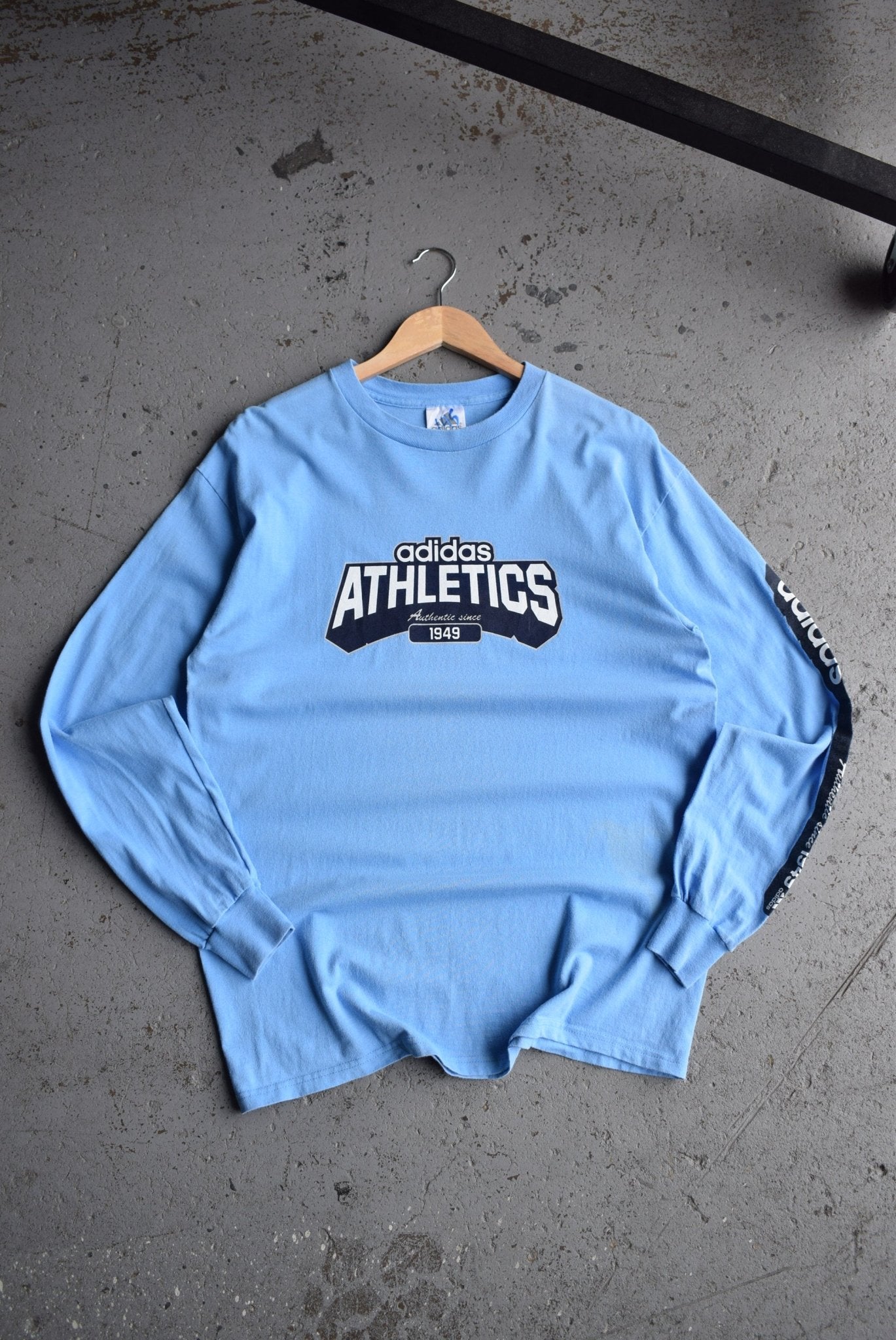 Vintage Adidas Athletics Spellout Long Sleeve Tee (M/L) - Retrospective Store