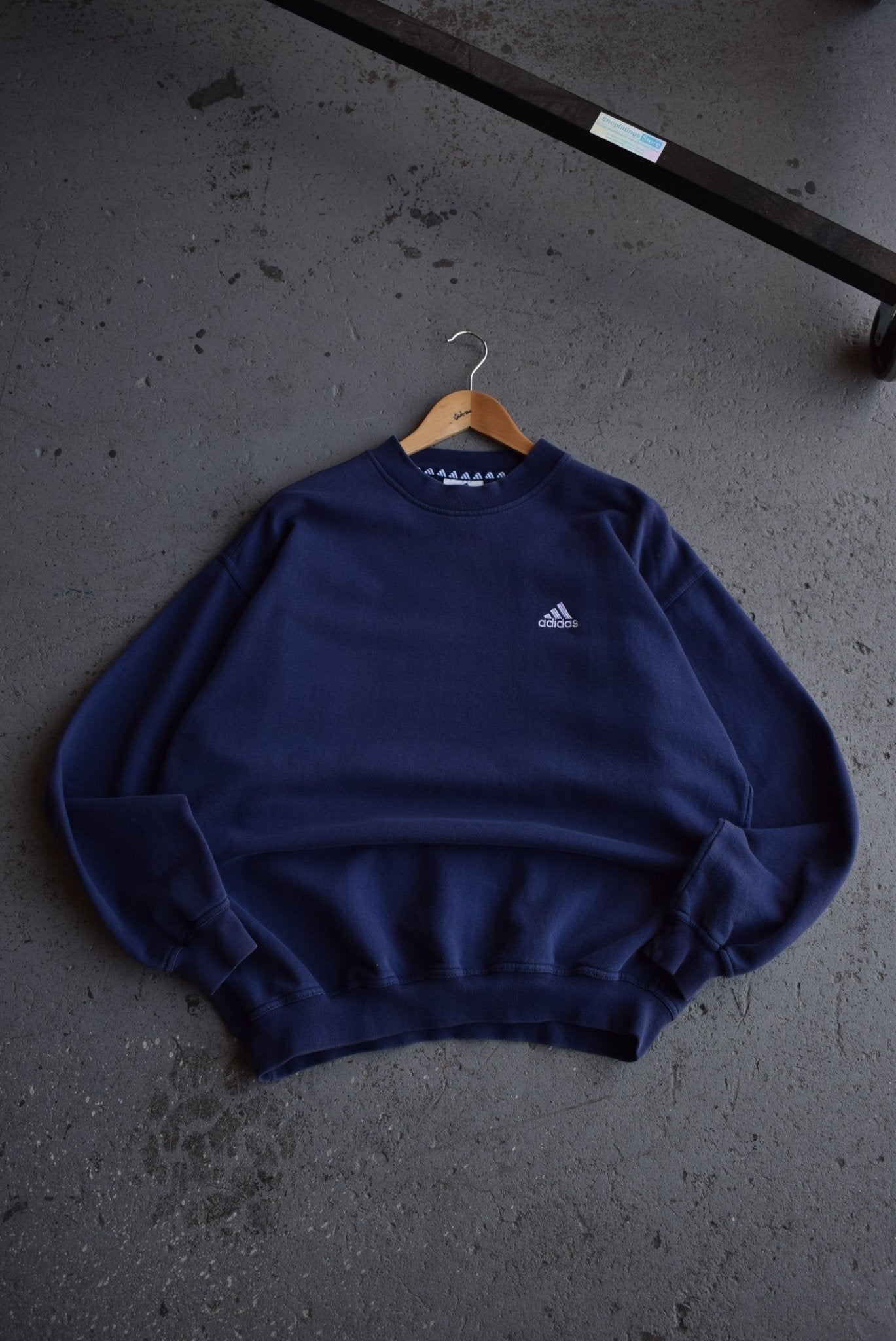 Vintage Adidas Classic Logo Embroidered Crewneck (L) - Retrospective Store
