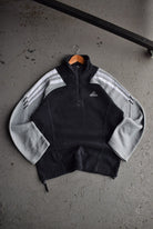 Vintage Adidas Classic Logo Embroidered Quarter Zip Fleece (L) - Retrospective Store