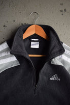 Vintage Adidas Classic Logo Embroidered Quarter Zip Fleece (L) - Retrospective Store